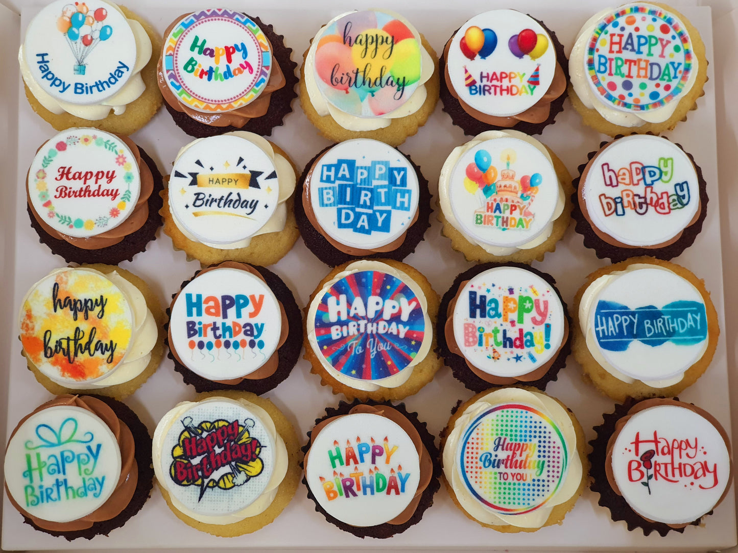 Edible Print Mini Cupcakes (Box of 20)