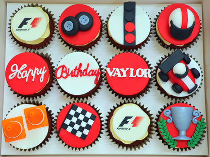 Happy Birthday Football Cupcakes