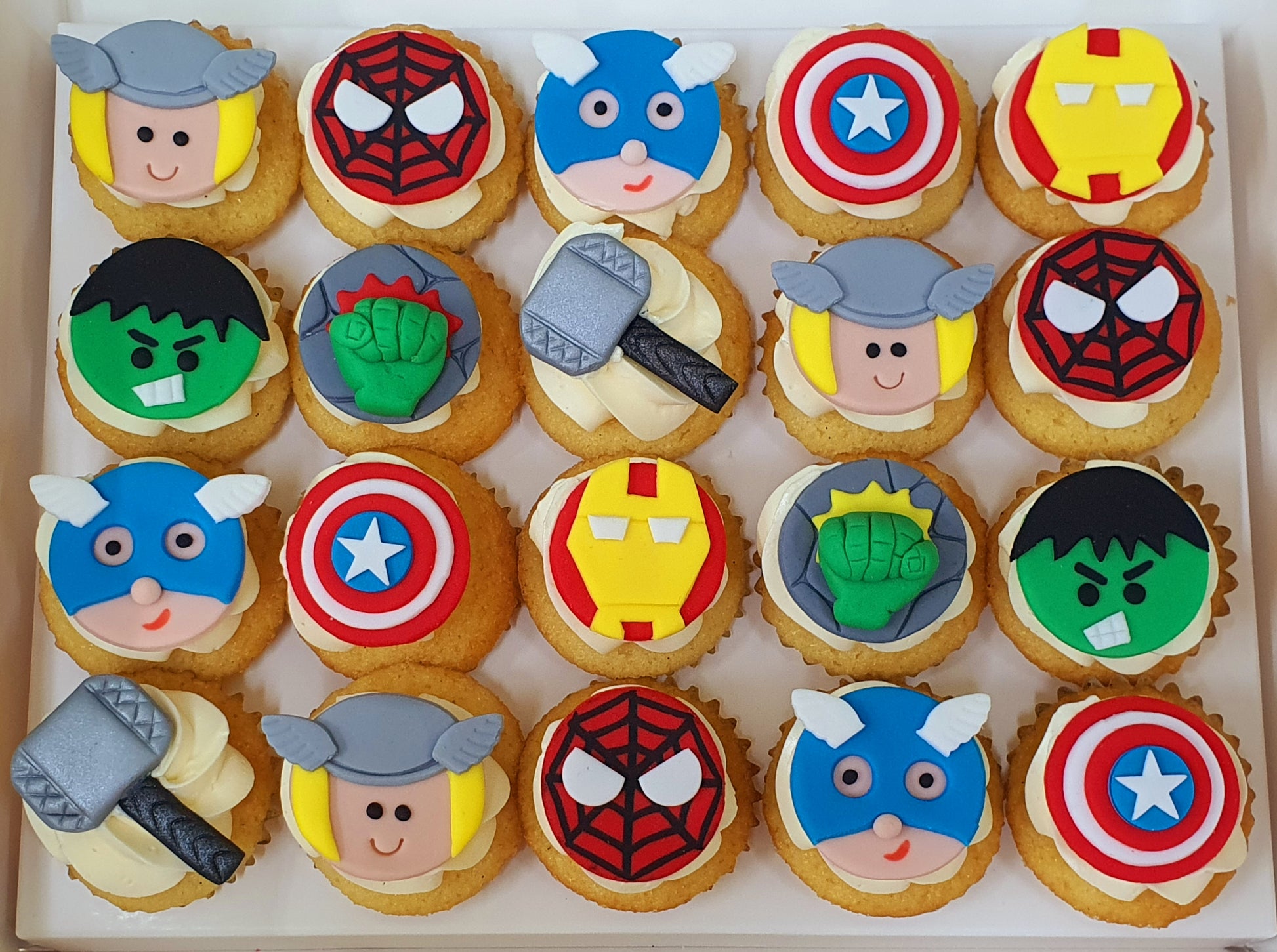 Spider Man Customized Cupcakes