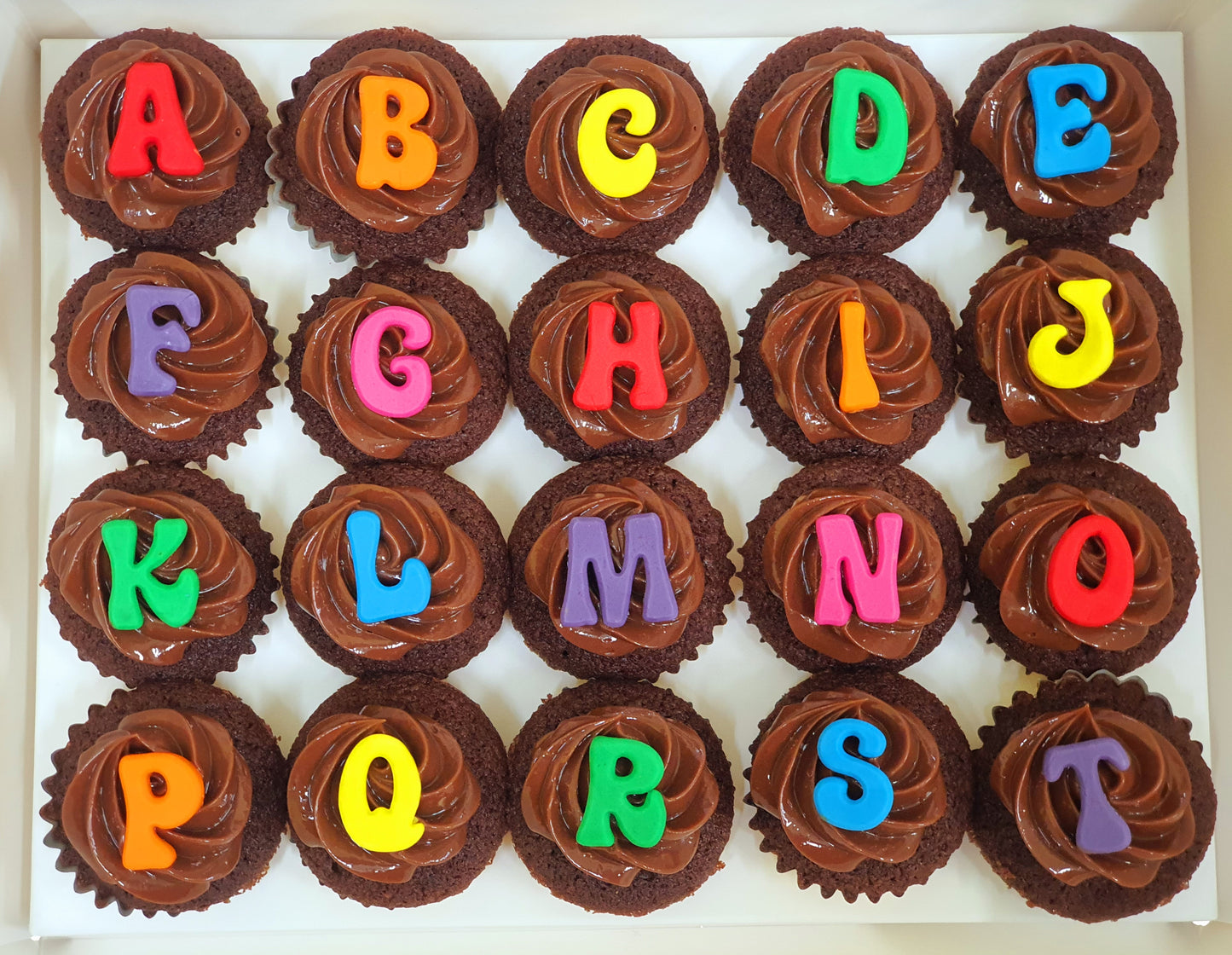 Alphabets Mini Cupcakes (Box of 20)