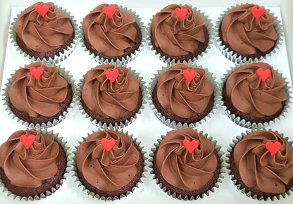 Bliss Choco (Dark Chocolate) Cupcakes (Box of 12)