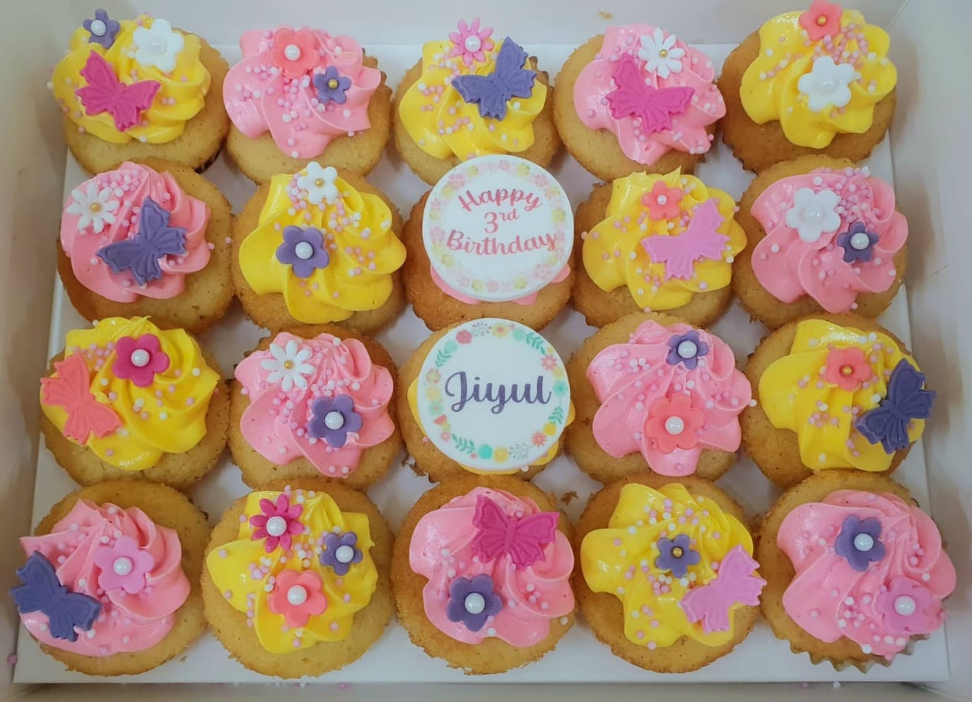 Floral Mini Cupcakes (Box of 20)