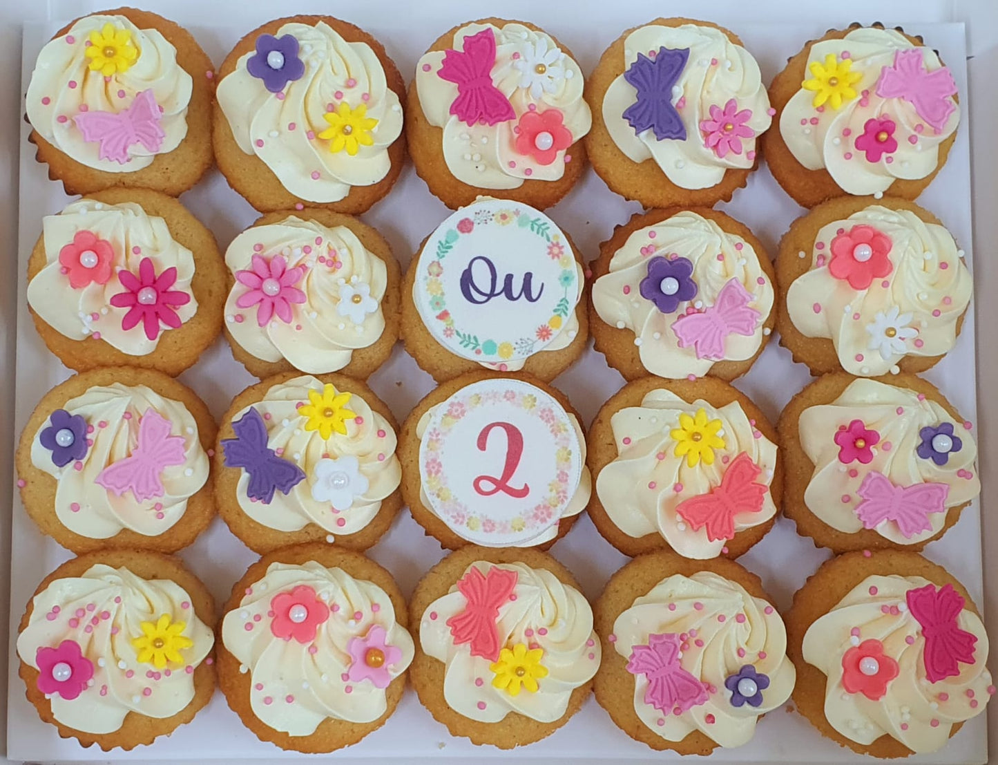 Floral Mini Cupcakes (Box of 20)