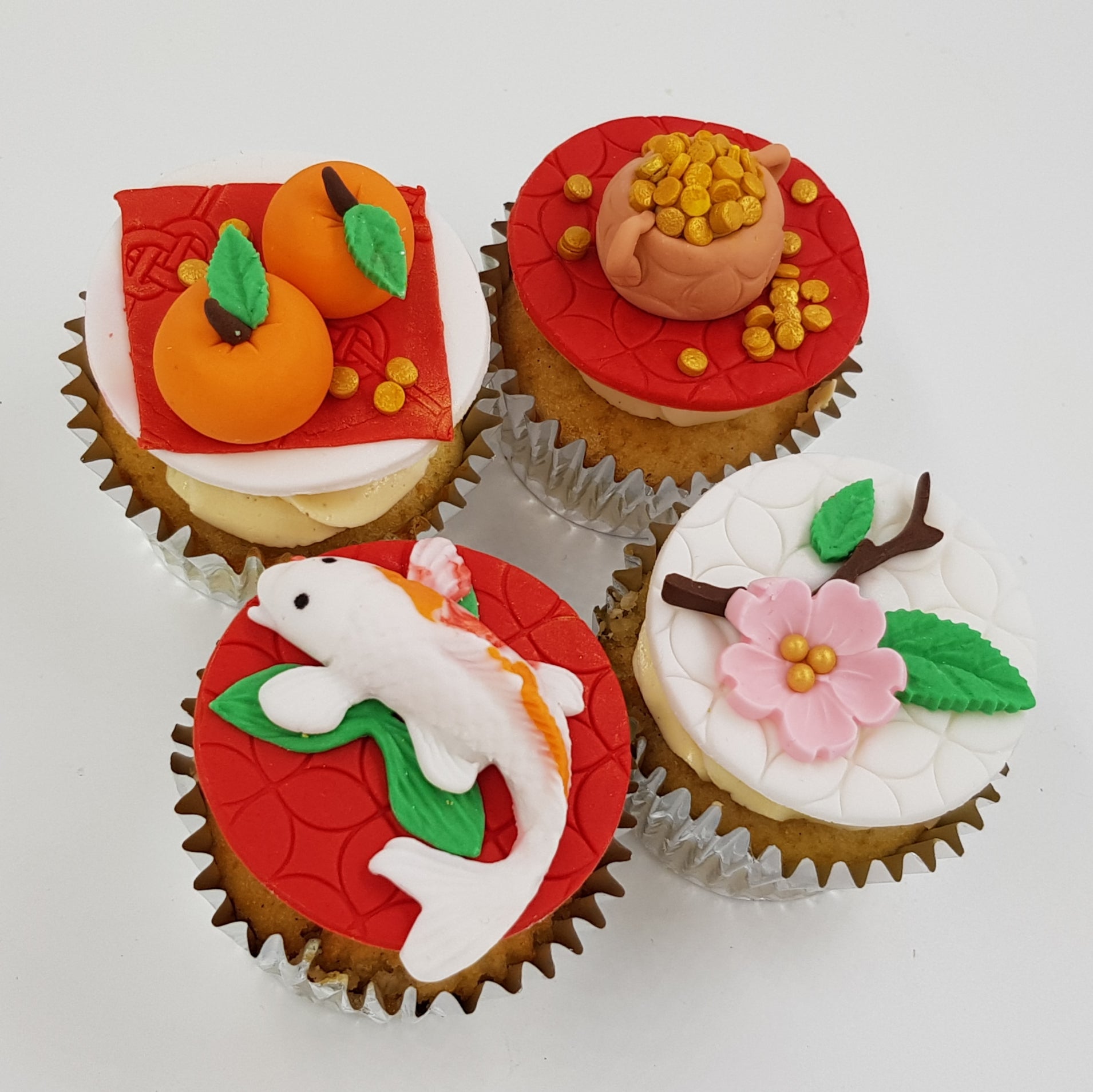 CNY Cupcakes - Auspicious Beginnings (Box of 12) - Cuppacakes - Singapore's Very Own Cupcakes Shop