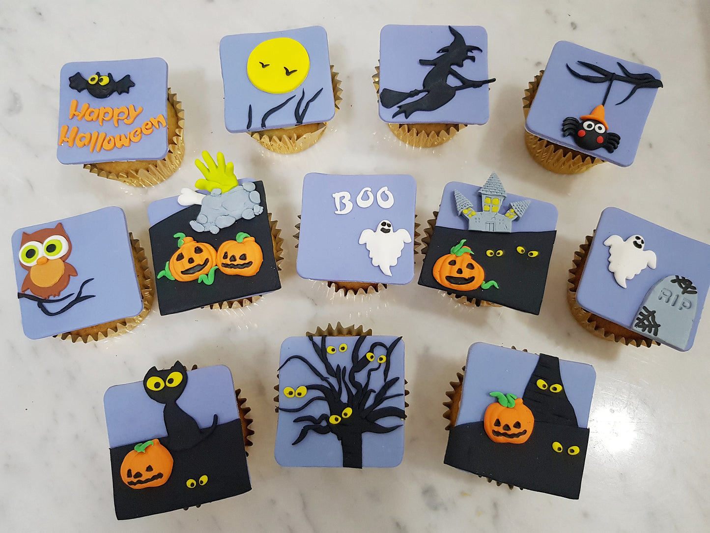 Halloween Cupcakes - Night of Halloween (Box of 12) - Cuppacakes - Singapore's Very Own Cupcakes Shop
